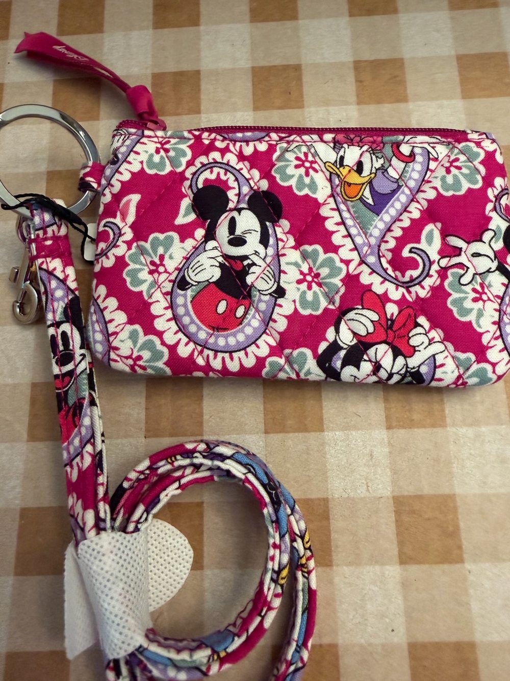 Vera Bradley Disney Zip ID Lanyard NWT  PLAYFUL MICKEY AND FRIENDS